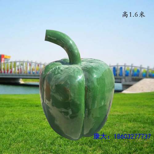 玻璃钢仿真水果蔬菜雕塑户外大型草莓梨辣椒摆件农庄生态园装饰