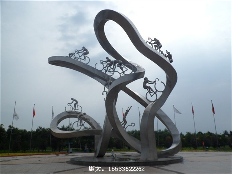 不銹鋼運(yùn)動(dòng)跳舞雕塑