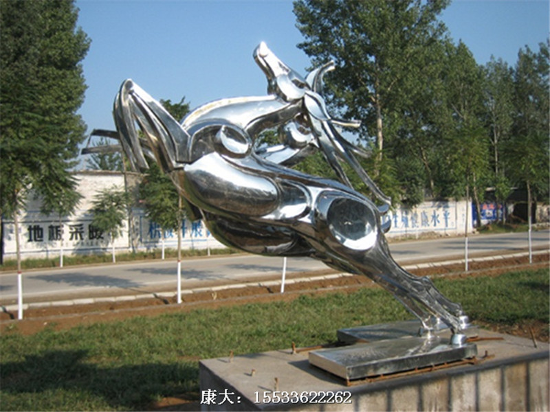 不锈钢马 鹿各种动物雕塑