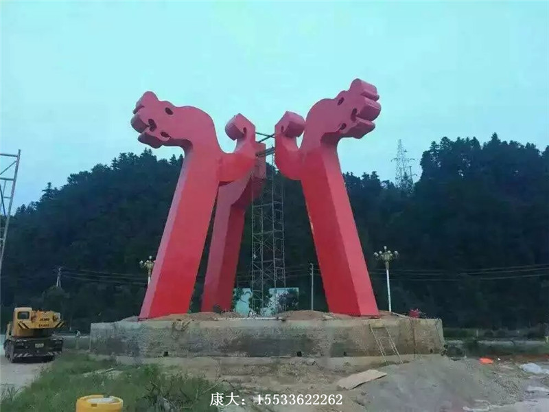 不銹鋼標志性雕塑大型廣場園林雕塑騰飛春意盎然崛起校園戶外景觀