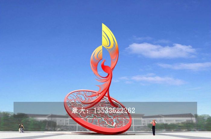 金屬廣場大型不銹鋼雕塑定制景觀戶外地標(biāo)擺件