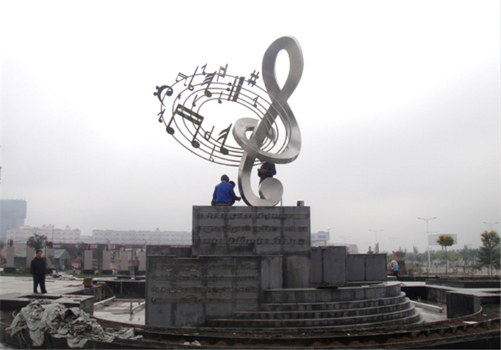不銹鋼金屬音符音普樂(lè)器雕塑廣場(chǎng)音樂(lè)學(xué)院大型景觀園林雕塑