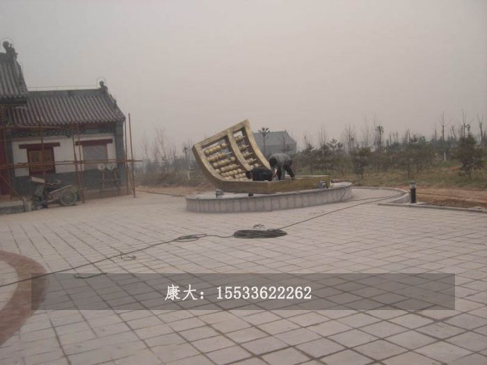 不銹鋼玻璃鋼仿銅算盤(pán)雕塑