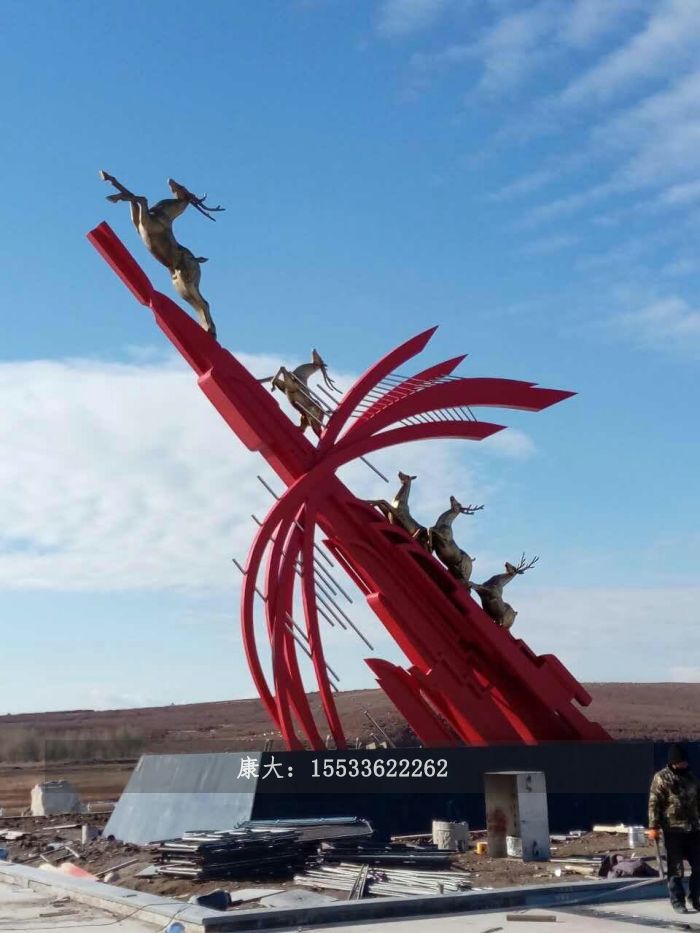 不銹鋼戶外大型景觀雕塑擺件