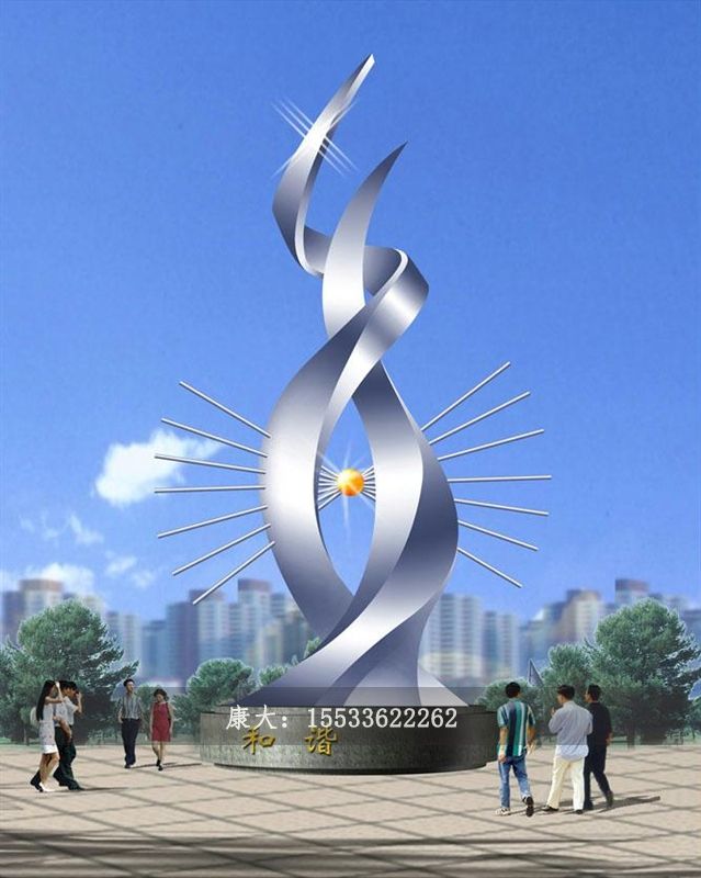 不銹鋼雕塑定制園林景觀戶外大型金屬雕塑