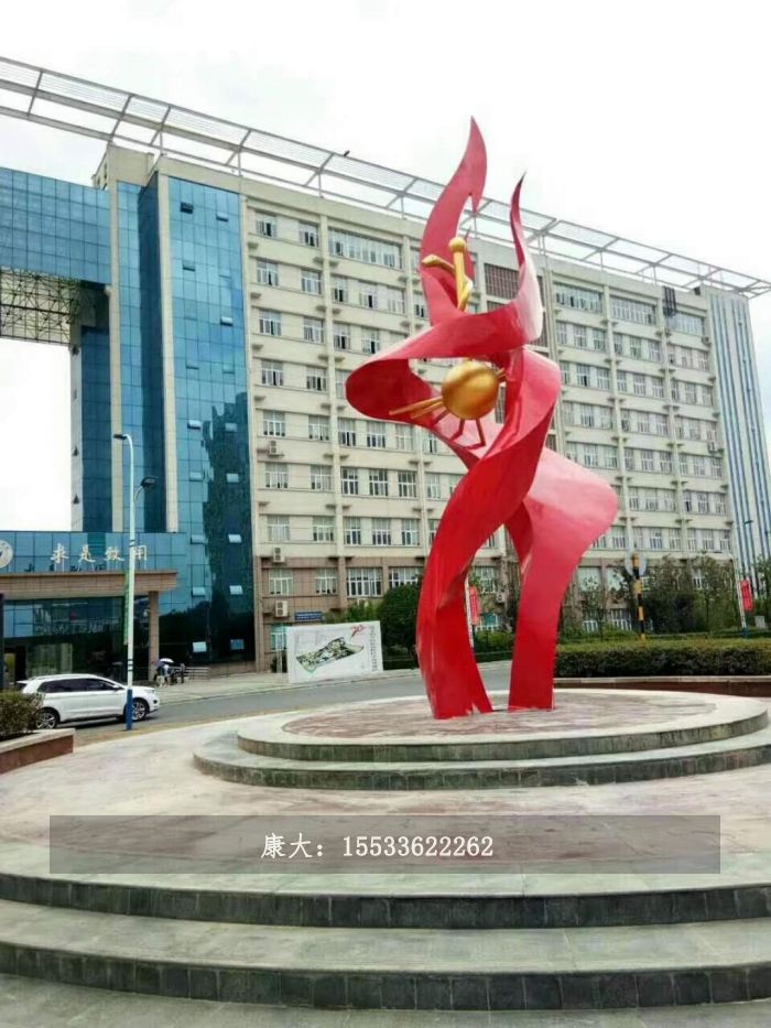 不銹鋼雕塑定制大型戶外校園廣場(chǎng)地標(biāo)雕塑