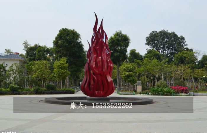 不銹鋼園林步行街噴泉雕塑擺件