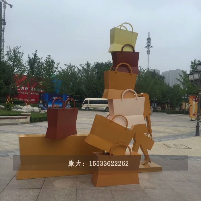 不銹鋼戶外時尚街區(qū)廣場雕塑