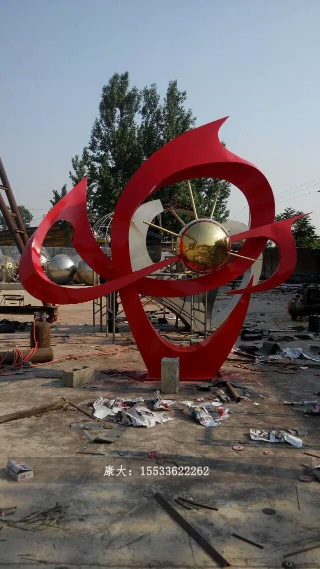 不銹鋼戶外抽象雕塑擺件