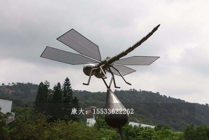 不锈钢蜻蜓雕塑