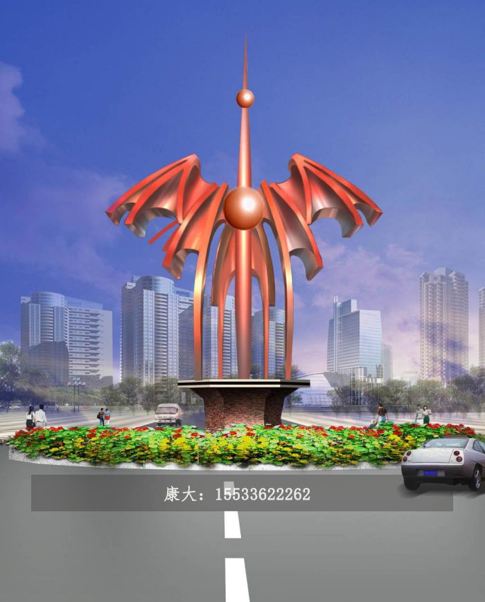 不銹鋼戶外大型廣場雕塑