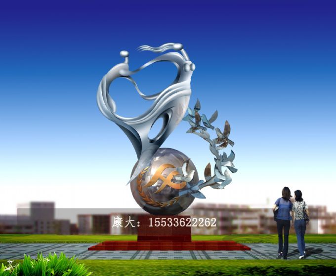 大型不銹鋼城市廣場(chǎng)雕塑