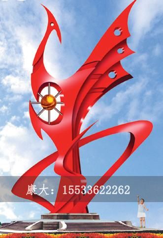 不銹鋼鳳凰龍大型廣場(chǎng)雕塑