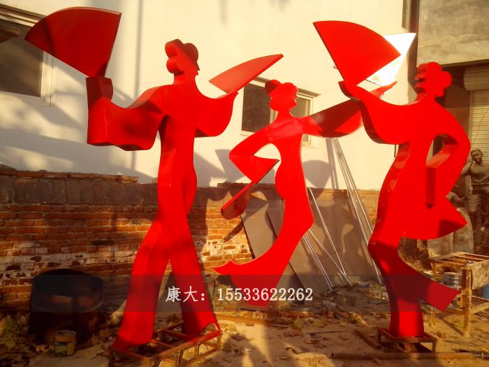 不銹鋼抽象人物雕塑公園擺件