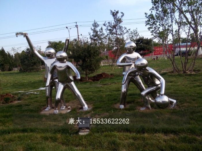 不銹鋼練武音樂運動人物雕塑