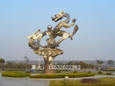 不锈钢龙雕塑