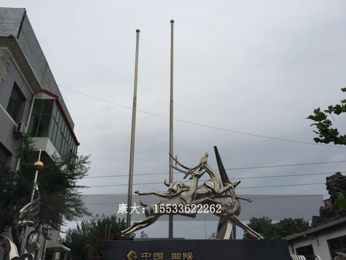 不锈钢鹿雕塑