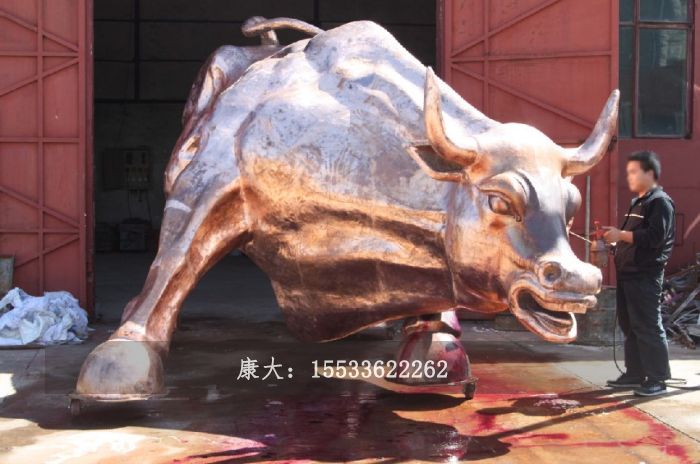 不锈钢牛雕塑