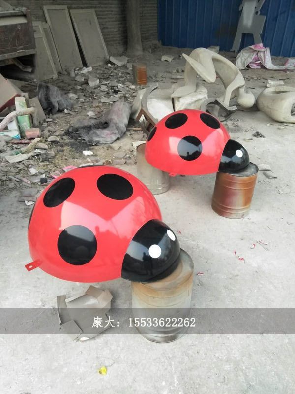 不銹鋼戶外擺件七星瓢蟲雕塑