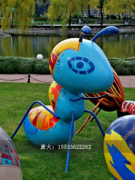 不銹鋼公園雕塑螞蟻擺件