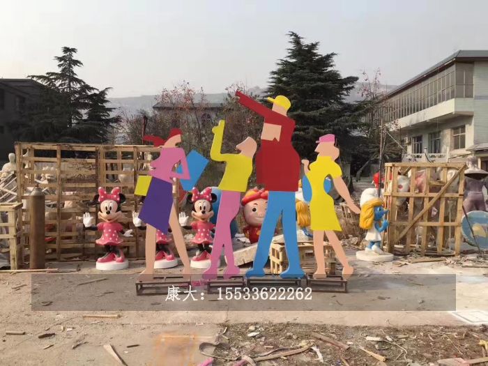 不銹鋼騎車逛街人物雕塑