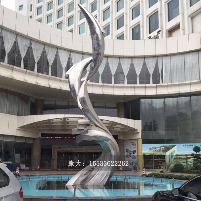 不锈钢动物海豚雕塑