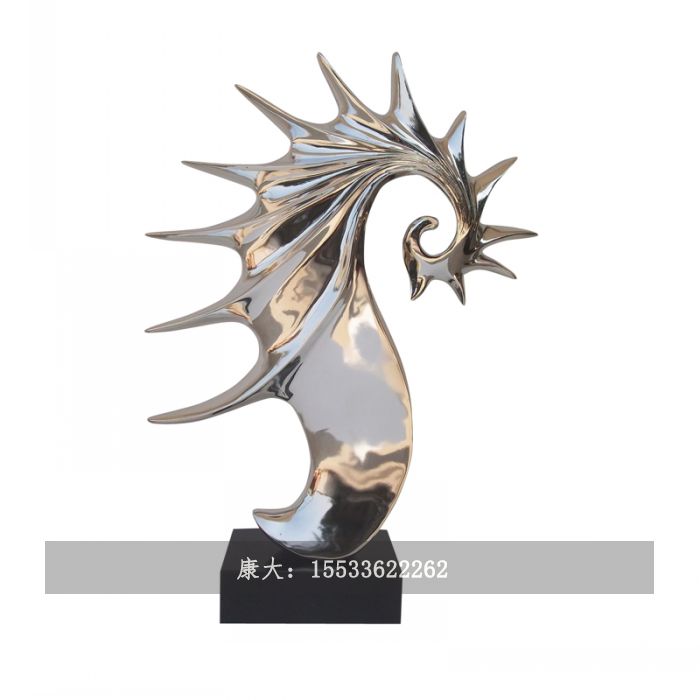 不銹鋼海馬雕塑擺件