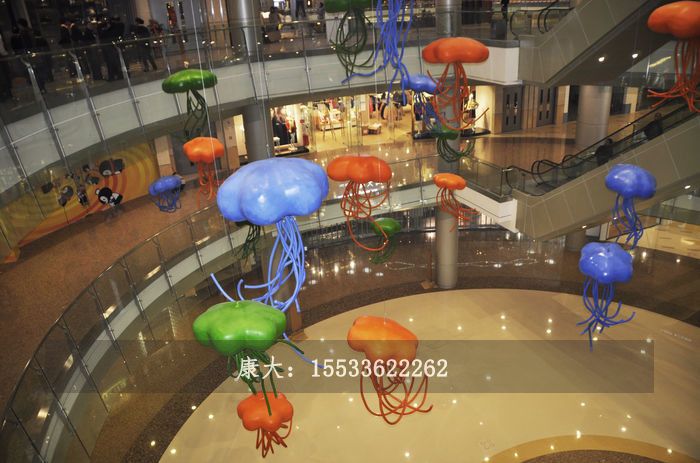 不銹鋼水母雕塑擺件