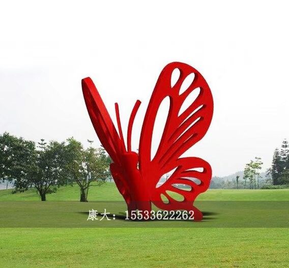 不銹鋼戶(hù)外園林蝴蝶雕塑