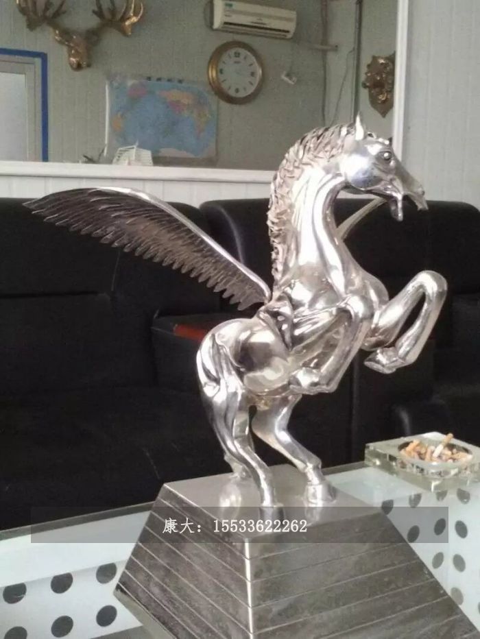 不銹鋼雕塑動物馬擺件