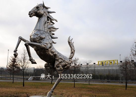 不銹鋼馬公園商場雕塑藝術(shù)擺件