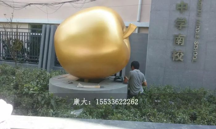 不锈钢苹果户外雕塑摆件