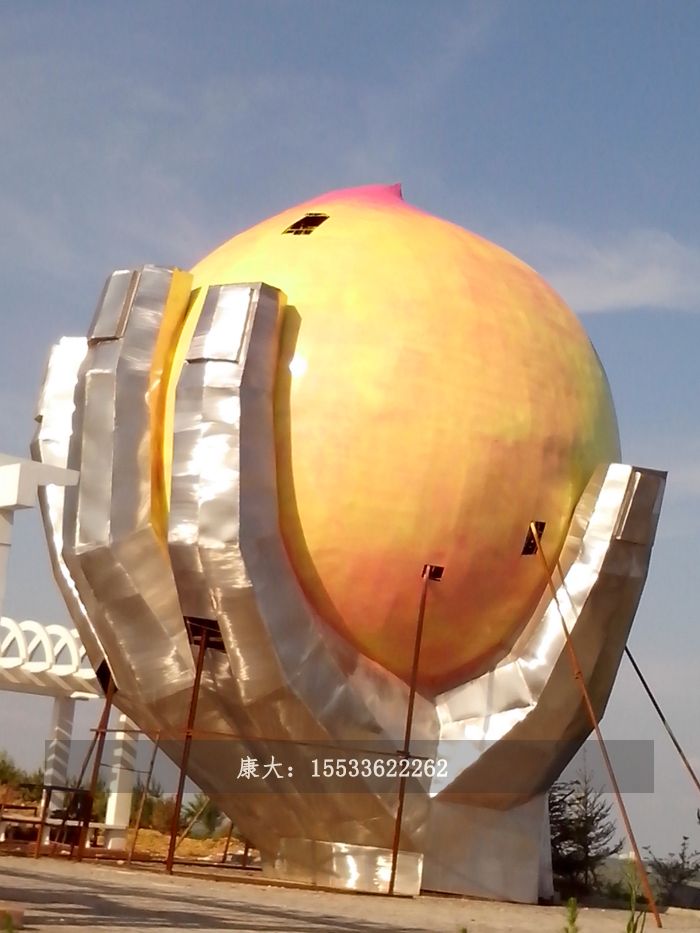 不銹鋼甜桃雕塑擺件