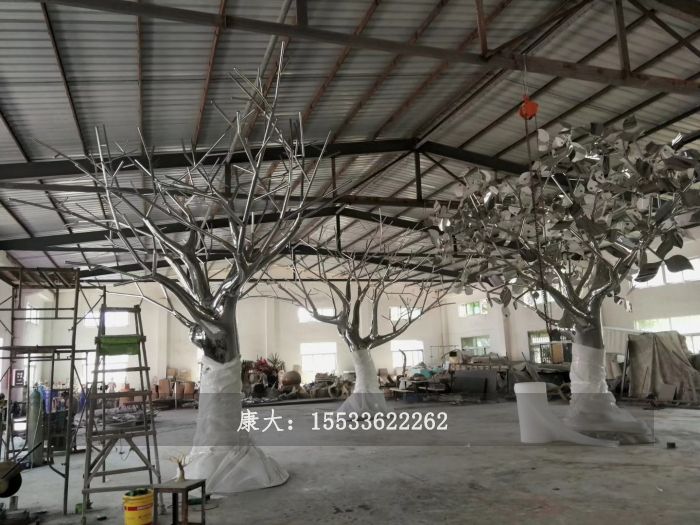 不銹鋼雕塑園林樹擺件