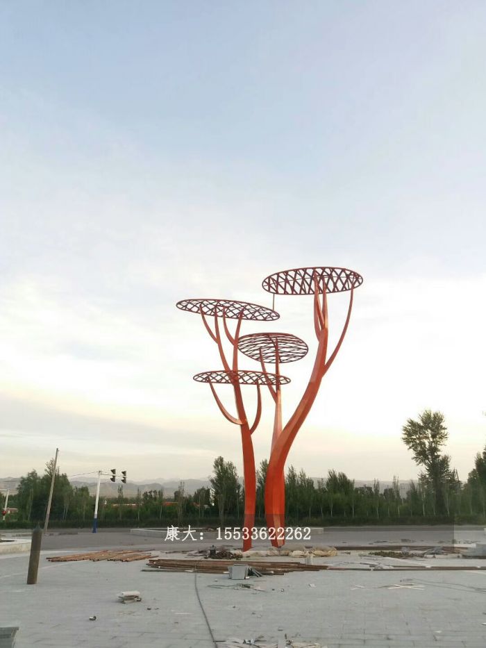 不銹鋼樹戶外公園雕塑