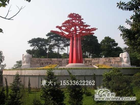不銹鋼花卉樹城市雕塑