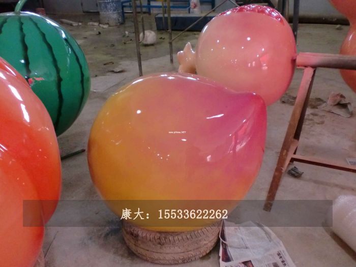 不銹鋼荷花水果雕塑