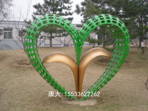 心形彩色藝術(shù)不銹鋼雕塑象征愛情雕塑小區(qū)廣場(chǎng)擺件景觀雕塑