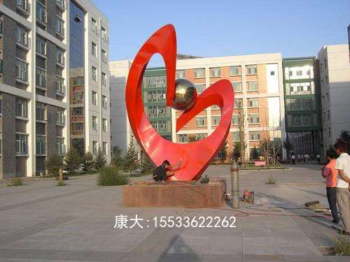 戶外園林不銹鋼雕塑景觀大型城市廣場愛心鐵藝抽象