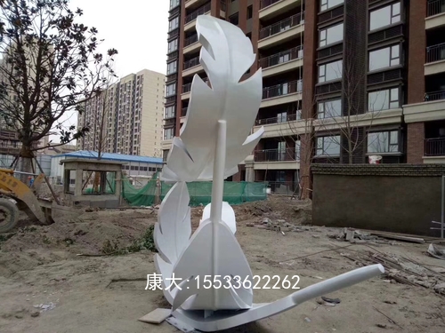 不銹鋼羽毛雕塑定制抽象戶(hù)外藝術(shù)景觀(guān)擺件