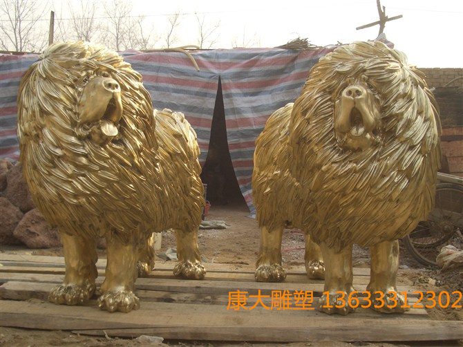 鑄銅動物藏獒雕塑擺件工藝品定制廠家