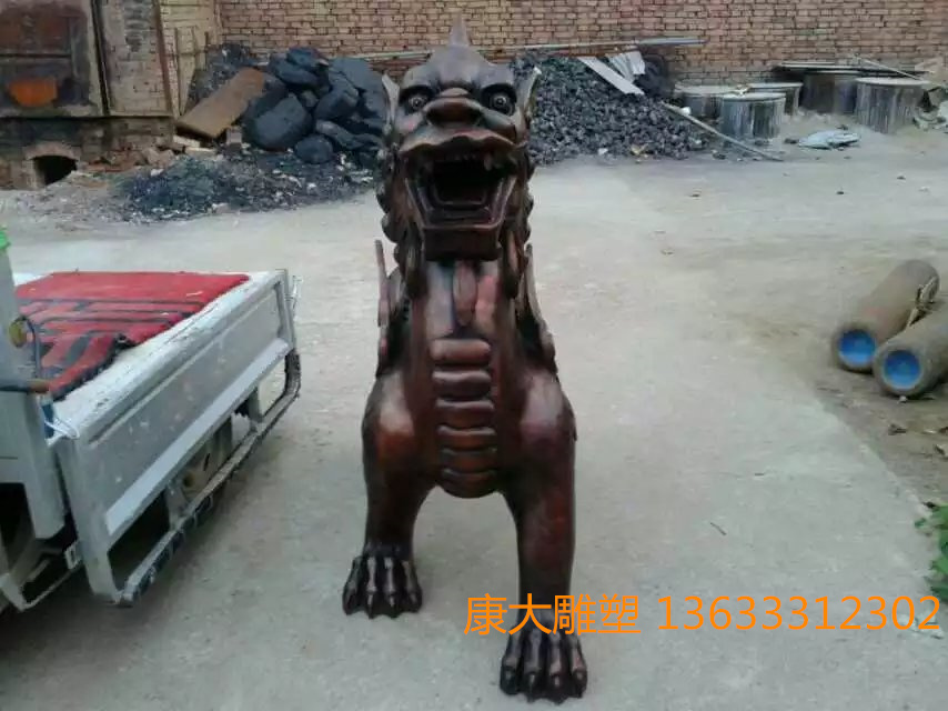 神兽系列铸铜獬豸雕塑中国独角兽雕塑摆件厂家