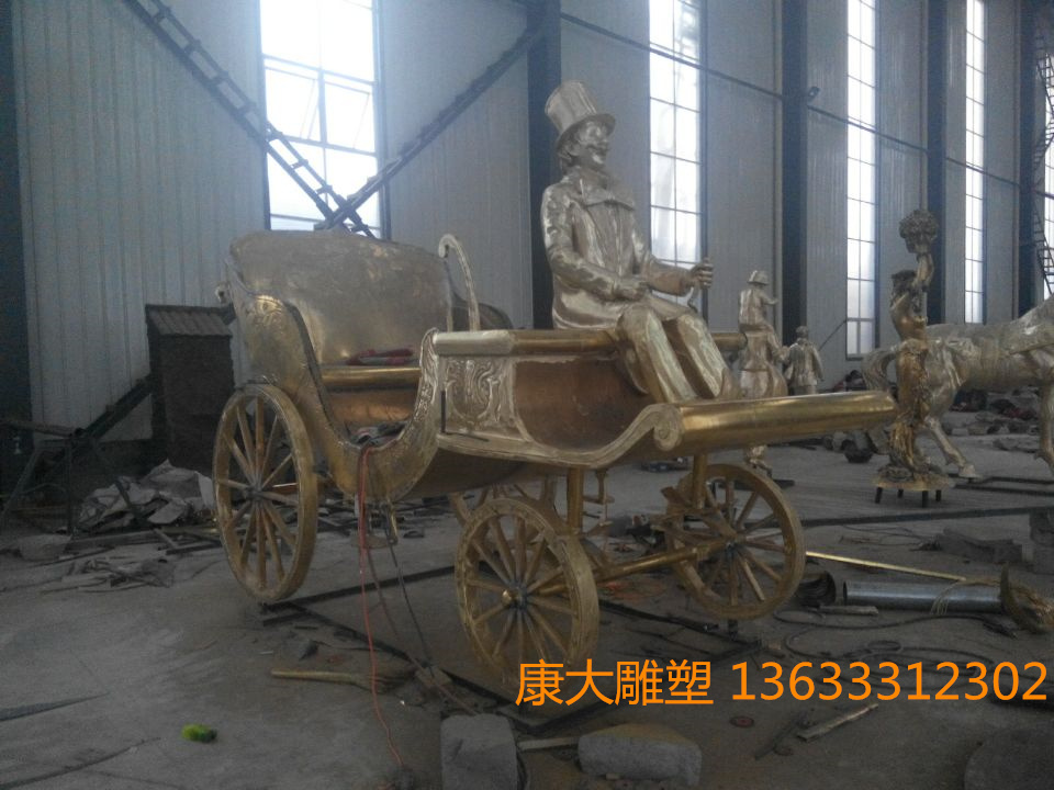 廣場(chǎng)鑄銅馬車雕塑擺件城建鑄銅馬車雕塑制作廠家
