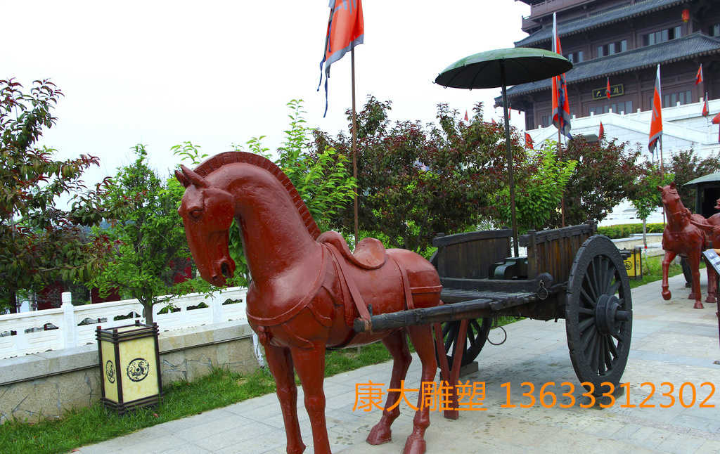 復古鑄銅馬車雕塑擺件創(chuàng)意鑄銅馬車雕塑制作廠家