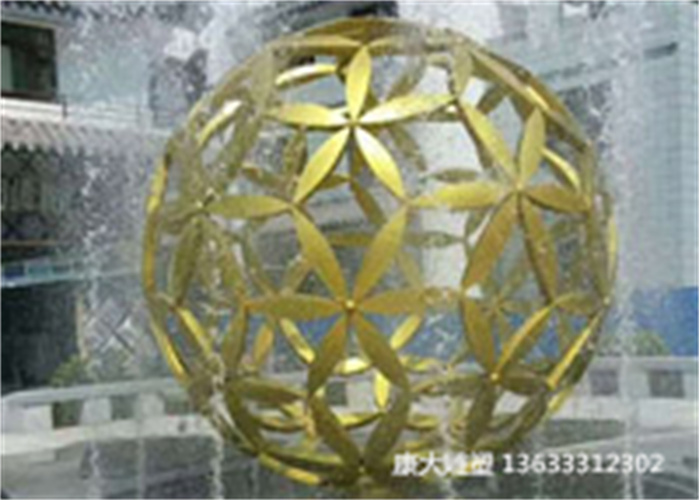 廣場鏤空不銹鋼球雕塑擺件水景不銹鋼鏤空球雕塑擺件定制