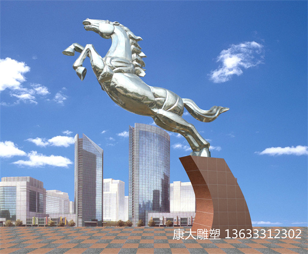 城市景園不銹鋼馬雕塑擺件地標(biāo)性不銹鋼雕塑擺件廠家