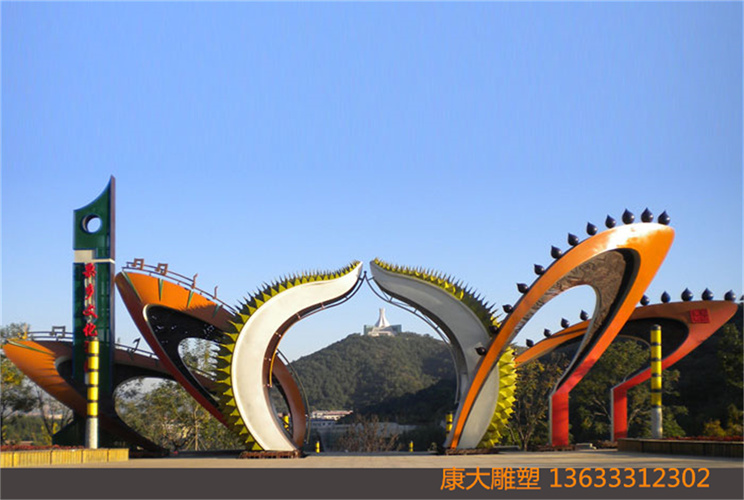 遷西文化公園不銹鋼大門雕塑擺件廣場不銹鋼創(chuàng)意大門雕塑廠家