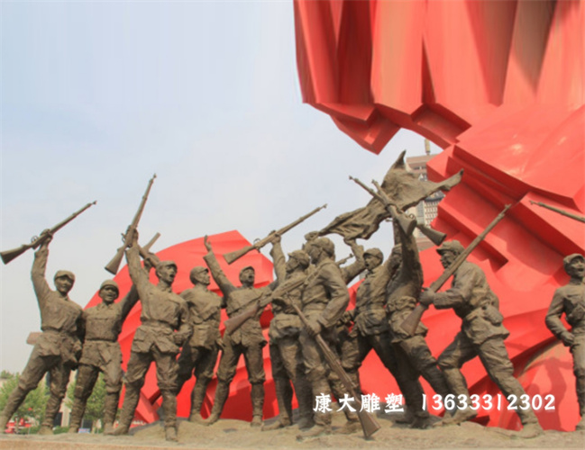 廣場不銹鋼革命人物雕塑地標性不銹鋼革命人物雕塑擺件廠家