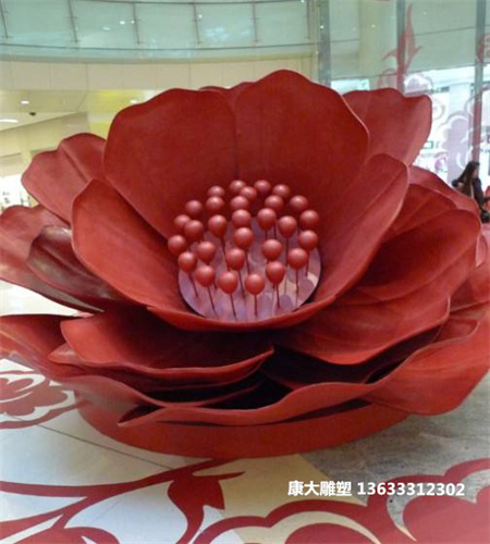 康大不銹鋼牡丹花朵雕塑擺件房地產(chǎn)不銹鋼牡丹花雕塑廠家