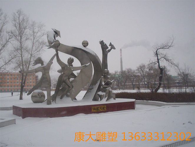 學(xué)校不銹鋼雕塑擺件學(xué)校文明不銹鋼雕塑擺件
